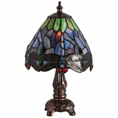 Meyda Lighting 26615 Tiffany Hanginghead Dragonfly Tiffany Table Light