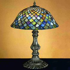 Meyda Lighting 26673 FISHSCALE Tiffany Side Table Lamp