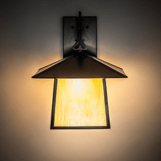 Meyda Custom 267823 Stillwater Mission Craftsman Brown Light Sconce