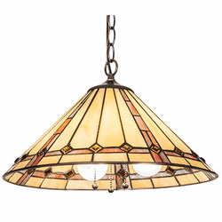 Meyda Lighting 269143 Belvidere Tiffany Mahogany Bronze Ceiling Light Fixture
