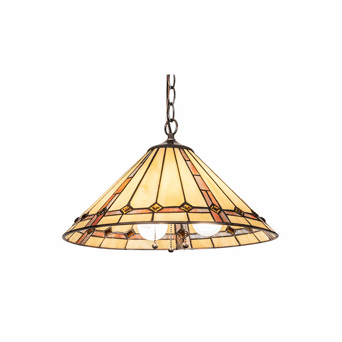 Meyda Lighting 269143 Belvidere Tiffany Mahogany Bronze Ceiling Light Fixture