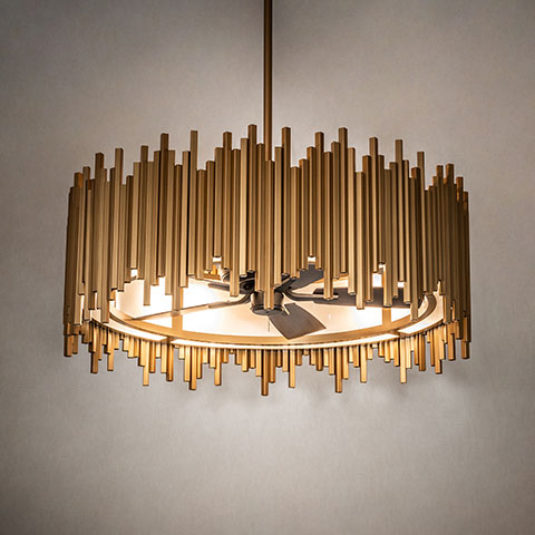 Meyda Custom 269152 Frequency Contemporary Gold Metallic