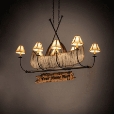 Meyda Custom 26965 Canoe Eight Lamp Island Light