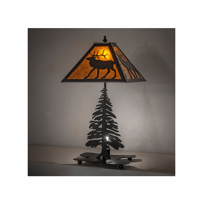 Meyda Custom 270059 Lone Elk Table Lamp