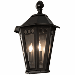 Meyda Custom 270595 Yorkshire Contemporary Solar Black Outdoor Wall Sconce Lighting