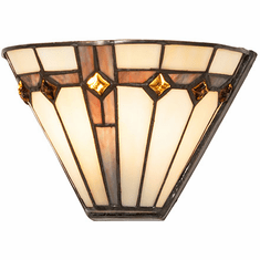 Meyda Lighting 271310 Belvidere Tiffany Mahogany Bronze Wall Light Fixture