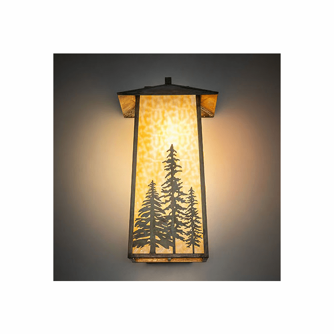 Meyda Custom 272950 Tall Pines Verdigris Wall Light Sconce