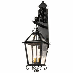 Meyda Custom 275339 Palermo Contemporary Blackwash Outdoor Wall Sconce