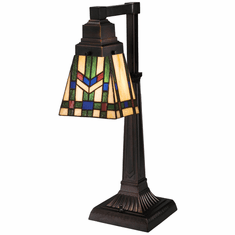 Meyda Lighting 27656 Prairie Wheat Tiffany Mahogany Bronze Task Lighting