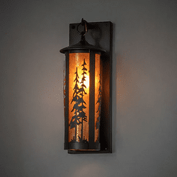 Meyda Custom 277835 Tall Pines Craftsman Brown LED Outdoor Wall Sconce Light