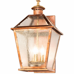 Meyda Custom 278282 Corrina Modern Raw Copper / Clear Gloss Outdoor Wall Lighting