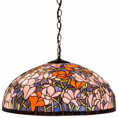 Meyda Lighting 27830 Tiffany Magnolia Tiffany Pendant Lighting Fixture