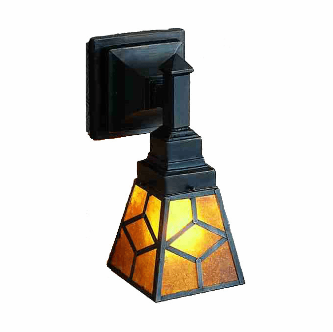 Meyda Custom 27883 Diamond Mission 1 Light Tiffany Reversible Wall