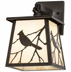 Meyda Custom 279471 Stillwater Song Bird Craftsman Brown Exterior Light Sconce
