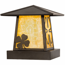 Meyda Custom 279816 Shamrock Craftsman Brown LED Pier Mount