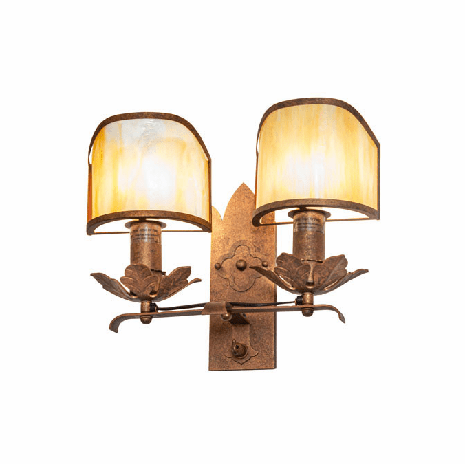 Meyda Custom 281492 Church Traditional Autumn Leaf Light Sconce