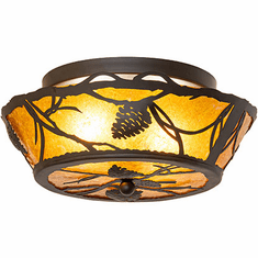 Meyda Custom 282485 Whispering Pines Oil Rubbed Bronze Overhead Lighting