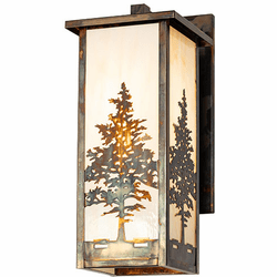 Meyda Custom 283848 Hyde Park Dark Burnished Antique Copper Outdoor Wall Sconce Lighting