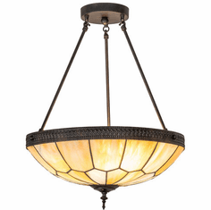 Meyda Custom 283871 Vincent Honeycomb Modern Dark Roast Hanging Pendant Lighting