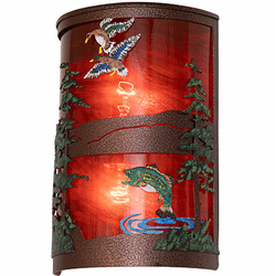 Meyda Custom 284058 Bass & Mallard New Copper Vein Outdoor Lamp Sconce