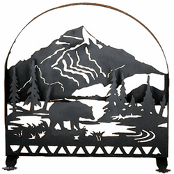 Meyda Custom 28756 Bear Creek Rustic Fireplace Screen