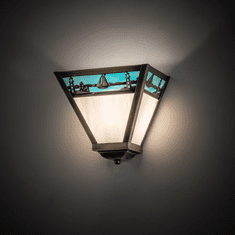 Meyda Custom 29114 Sailboat Craftsman Brown Wall Sconce