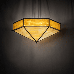 Meyda Custom 29140 Hexagon Tiffany Antique Copper Pendant Lighting