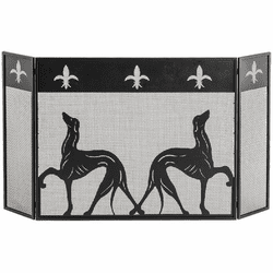 Meyda Custom 29440 Greyhound Country Fireplace Screen