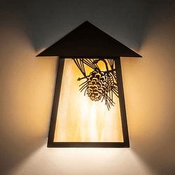 Meyda Custom 29533 Stillwater Craftsman Craftsman Brown Outdoor Light Sconce