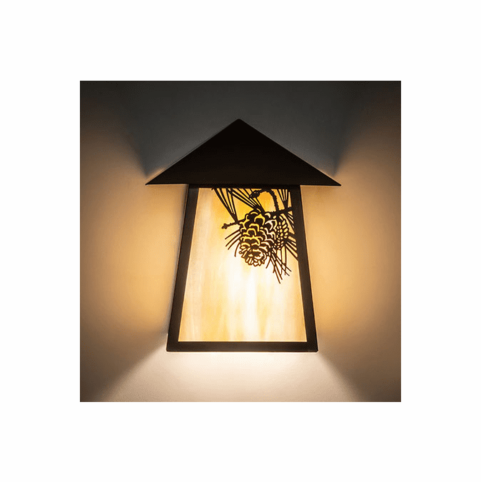 Meyda Custom 29533 Stillwater Craftsman Craftsman Brown Outdoor Light Sconce
