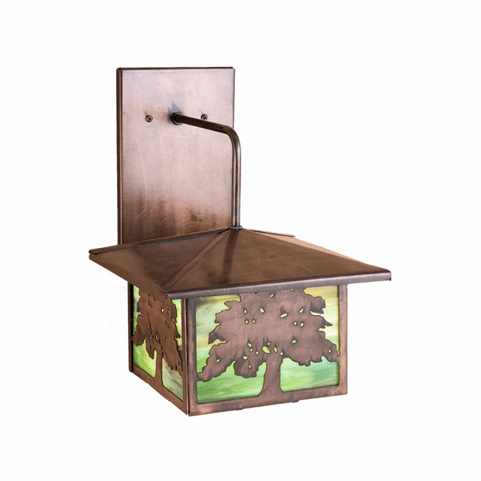 Meyda Custom 29547 Oak Tree Rustic Antique Copper Wall Lighting