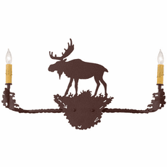 Meyda Custom 29551 Moose Country Rust Wall Sconce Lighting