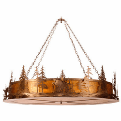 Meyda Custom 29558 Ducks in Flight Country Antique Copper Drop Lighting