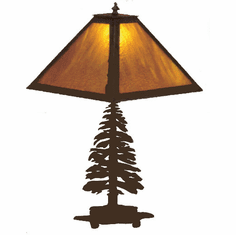 Meyda Custom 29572 Tall Pine Rustic Lighting Table Lamp