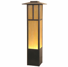 Meyda Custom 30172 T Mission Mission Craftsman Brown Halogen Exterior Pier Mount