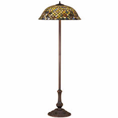 Meyda Lighting 30456 Fishscale Multi Hue 24 inches wide Tiffany Floor Lamp
