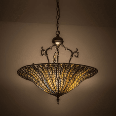 信頼への信頼 Lighting Meyda 30993 Blue / Green Tiffany Leaf Lotus Tiffany ベスト/ジレ