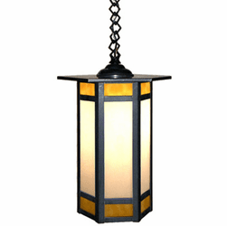 Meyda Custom 31547 Albany Craftsman Brown Outdoor Hanging Light Fixture