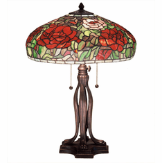 Meyda Lighting 32292 Tiffany Peony Tiffany Table Light
