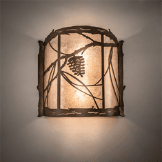 Meyda Custom 32794 Whispering Pines Rustic Antique Copper Wall Lighting Sconce