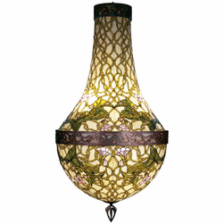 Meyda Custom 38458 Grand Morning Glory Tiffany Pendant Light Fixture