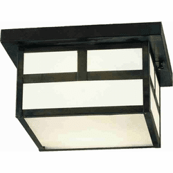 Meyda Custom 38558 Hyde Park Mission Outdoor Flush Ceiling Light Fixture
