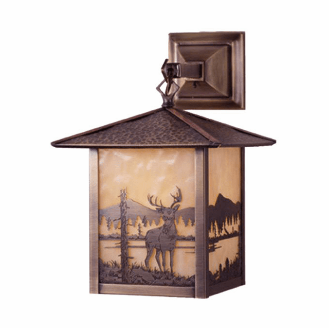 Meyda Custom 39833 Seneca Rustic Exterior Wall Light Sconce