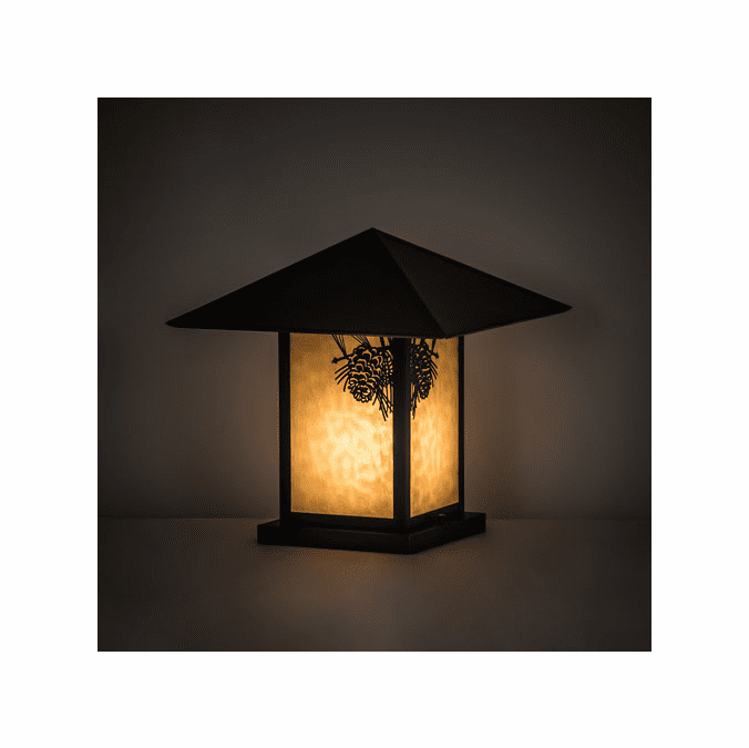 Meyda Custom 41061 Seneca Country Craftsman Brown Exterior Pier Mount