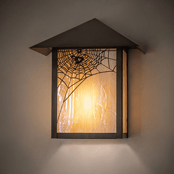 Meyda Custom 41650 Seneca Craftsman Brown Outdoor Wall Light Sconce