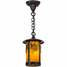 Meyda Custom 43878 Fulton Winter Pine Rustic Ha Craftsman Mini Lighting Pendant