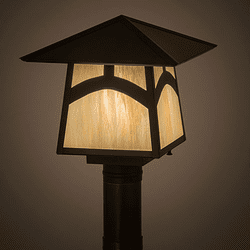 Meyda Custom 45234 Stillwater Mission Craftsman Brown Exterior Lighting Post Light