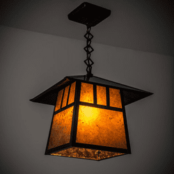 Meyda Custom 45605 Stillwater Mission Craftsman Brown Pendant Hanging Light