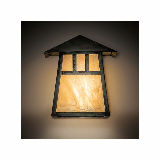 Meyda Custom 45683 Stillwater Mission Verdigris Indoor / Outdoor Wall Sconce Lighting