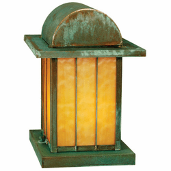 Meyda Custom 47039 Clinton Traditional Vintage Copper;Verdigris Outdoor Pier Mount